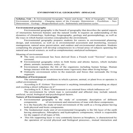 Environmental determinism and possibilism | PPTX
