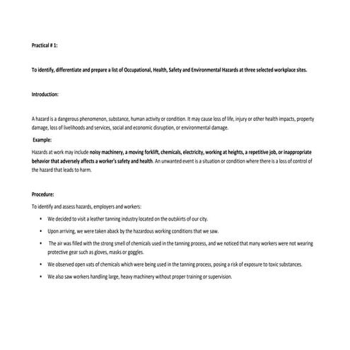 ENVIRONMENTAL HAZARDS