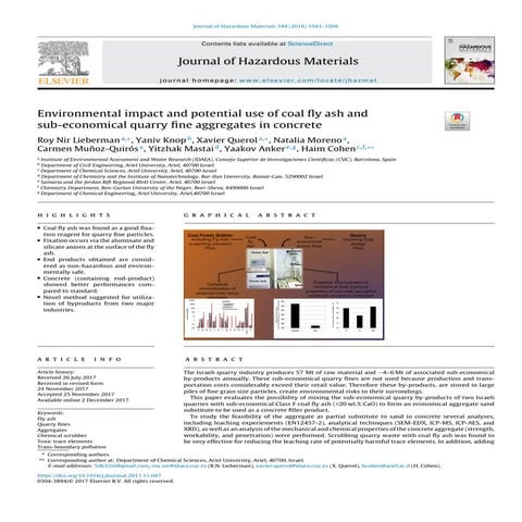 Environmental impact and potential use of coal fly ash andsub ...