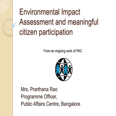 Environmental Impact Assessment and Meaningful Citizen Participation