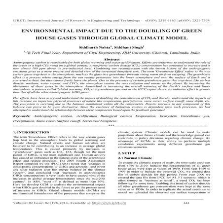 Environmental impact due to the doubling of green