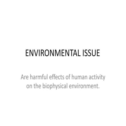 Environmental issue