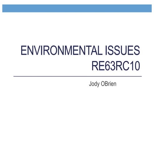 Environmental Issues - RE63RC10