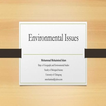 Environmental issues