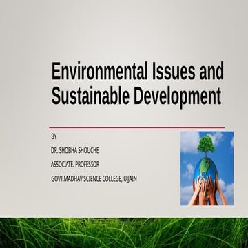 Environmental Issues and Sustainable Development