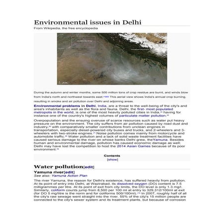 Environmental issues in delhi