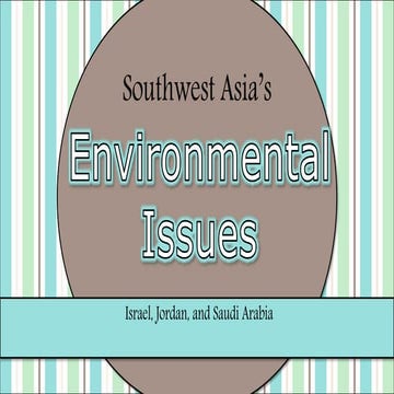 Environmental issues in israel, jordan, and saudi arabia