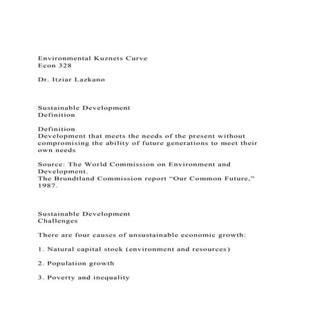 Environmental Kuznets CurveEcon 328Dr. Itziar Lazkano.docx
