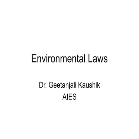 Environmental laws