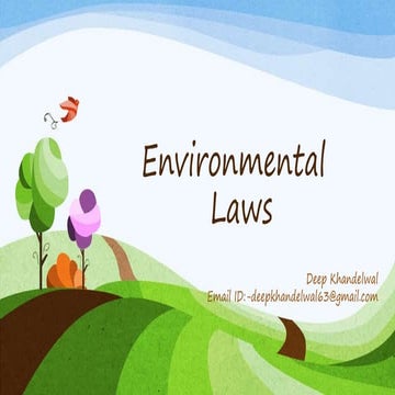 Environmental Laws Of India