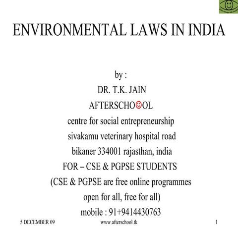 Environmental laws in india 