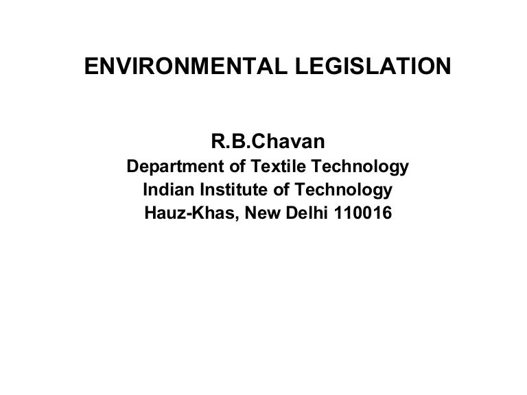 Environmental legislation 1