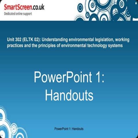 Environmental legislation powerpoint