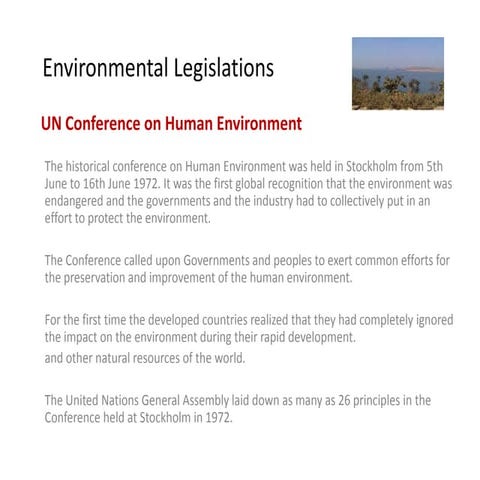 Environmental legislations in India