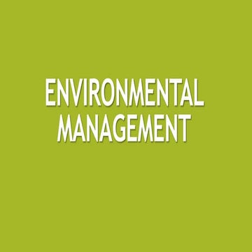 Environmental management