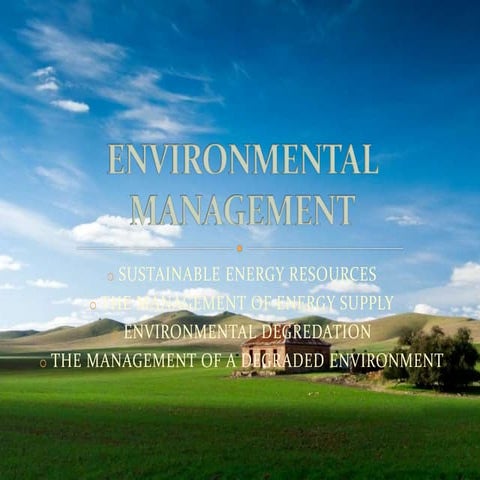 Environmental  management A level