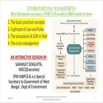 Environmental Management Basics 2025 for BDOs WBCS by Samanjit Sen Gupta.pdf