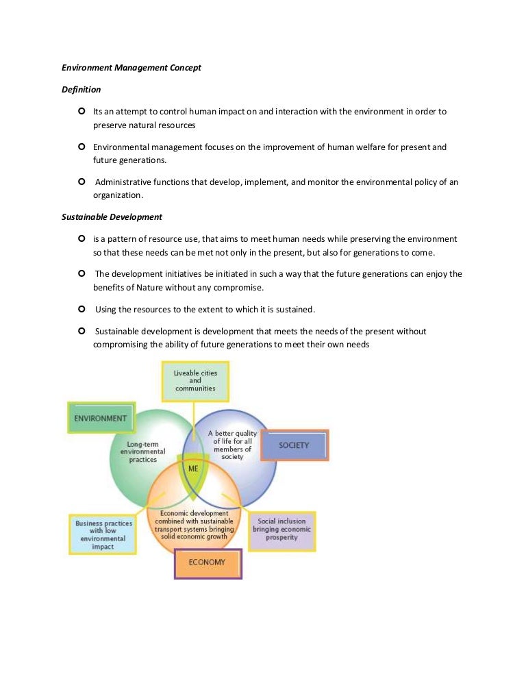 Environmental Management Concepts Environmental Management Concepts