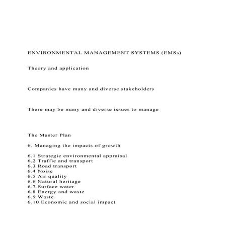 ENVIRONMENTAL MANAGEMENT SYSTEMS (EMSs) Theory and a.docx