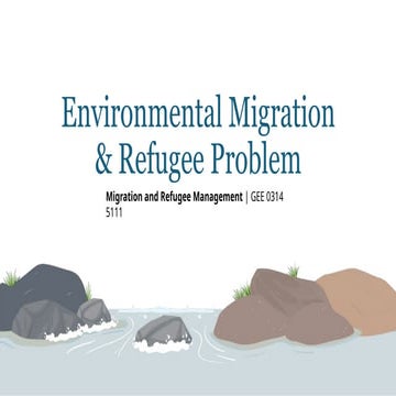 Environmental Migration and Refugee Problems: Mitigation, Adaptation, and Man...