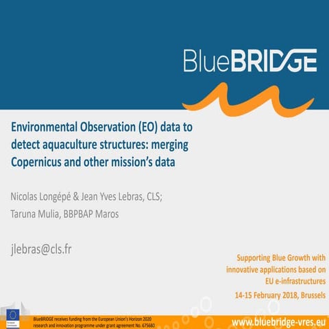 Environmental observation data to detect aquaculture structures: merging Cope...