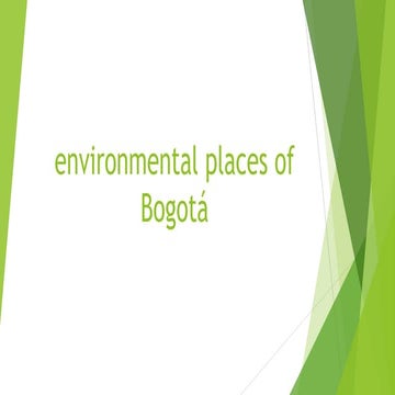 Environmental places of bogotá