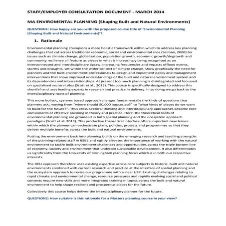 Environmental Planning consultation 
