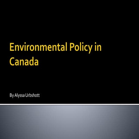Environmental policy