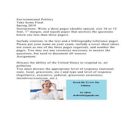 Environmental PoliticsTake home Final Spring 2019Instruction.docx