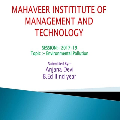 Environmental pollution