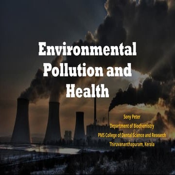 Environmental Pollution and Health- Educating lay persons