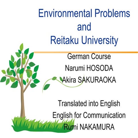 Environmental problems and reitaku university
