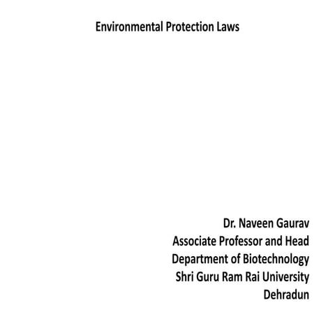 Environmental protection laws