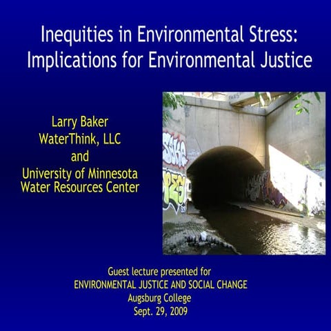 Inequities in Enviornmental Stressors