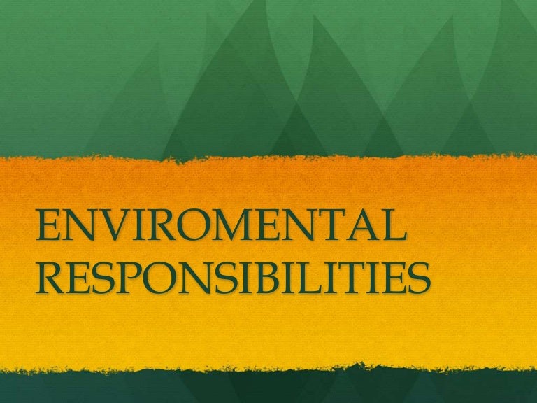 Environmental responsibility 2