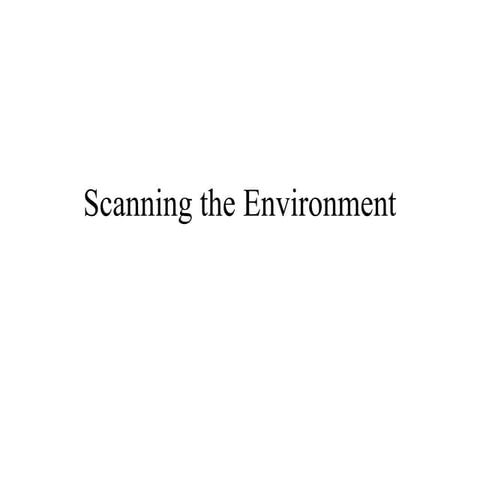 Environmental scanning 1