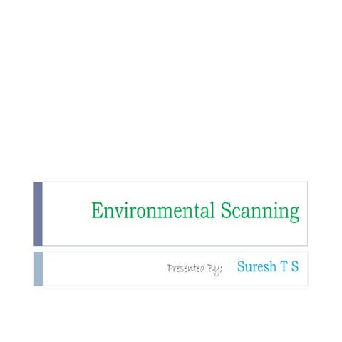 Environmental scanning