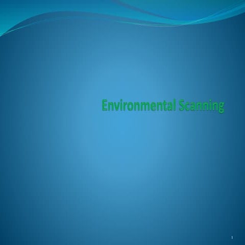 Environmental scanning