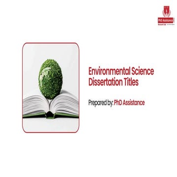 Expert Support for Selecting Environmental Science Dissertation Titles
