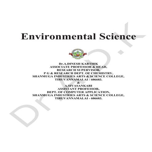 Environmental Studies Dr.A.D.K 2Y III-Sem