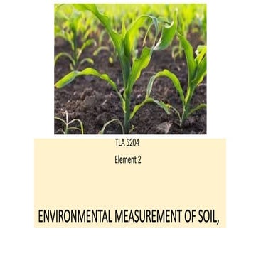 Environmental testing of soil samples me