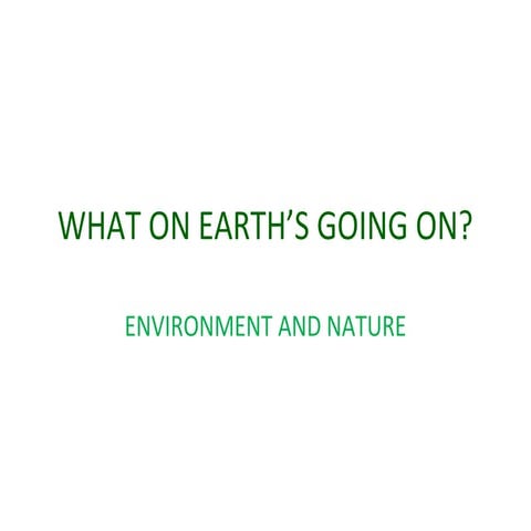 Environment and nature