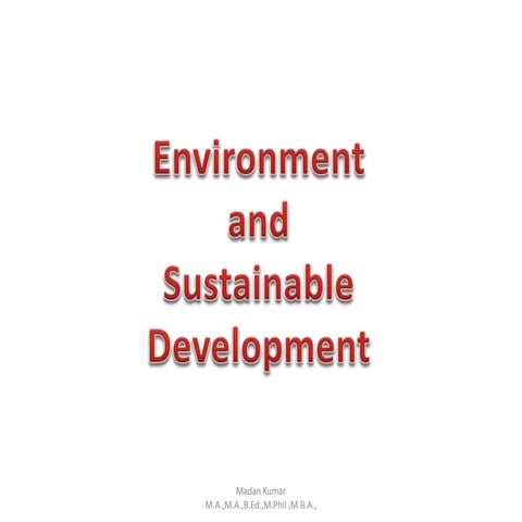 Environment and sustainable development 