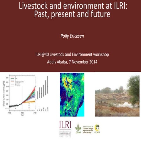 Livestock and environment at ILRI: Past, present and future