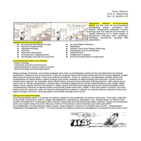 Environment ethics (brief)