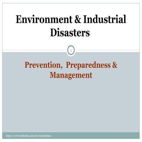 Environment & Industrial disasters