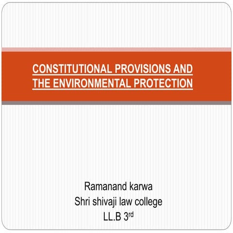 constitutional provision and environment protection