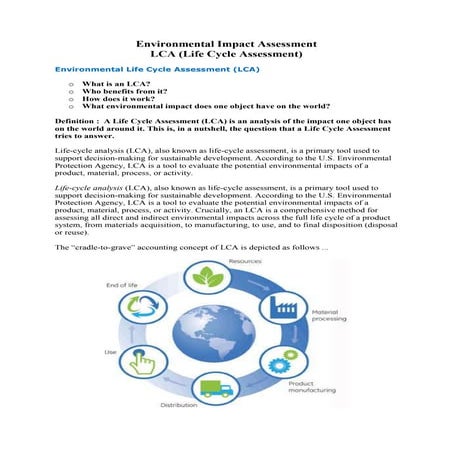 Environment life cycle assessment