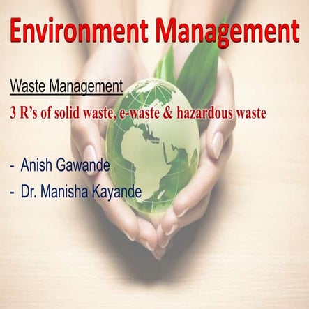Environment management - waste management