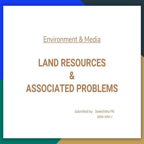 Land Resources and Associated Problems